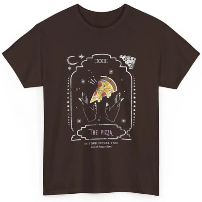 The Pizza Slices Tarot Card Reader Goth Crescent Halloween Classic Unisex T-Shirt