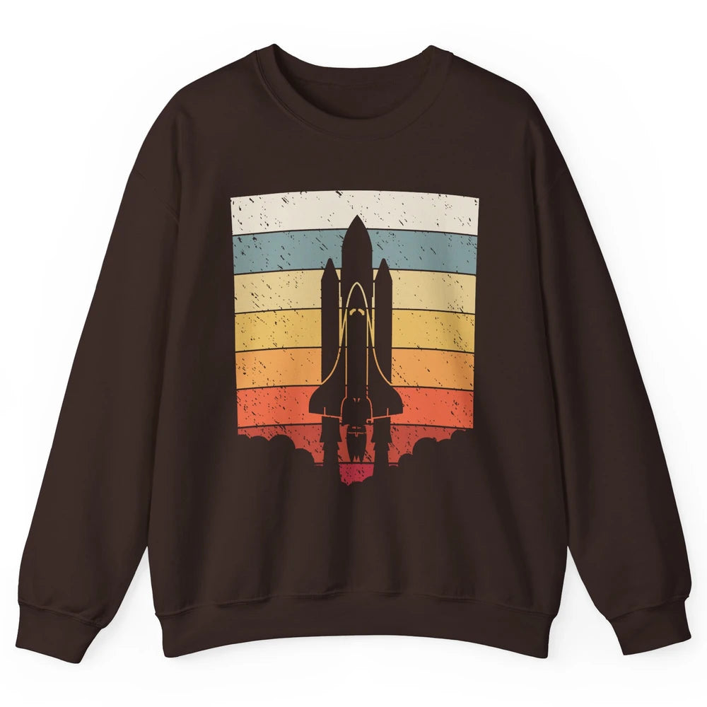 Vintage Astronaut Spaceship Spacecraft Spaceman Astrology Unisex Crewneck Sweatshirt