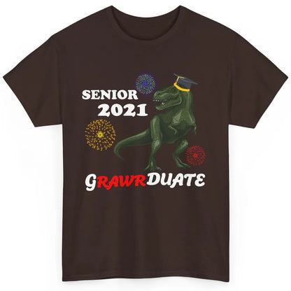 Class Of 2021 Senior Graduate Dinosaur Graduation Gift Classic Unisex T-Shirt