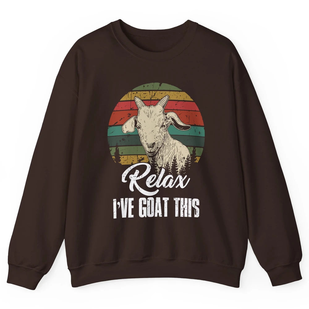 Vintage Goat I Goat This Farming Life Farmer Gift Men Women Unisex Crewneck Sweatshirt