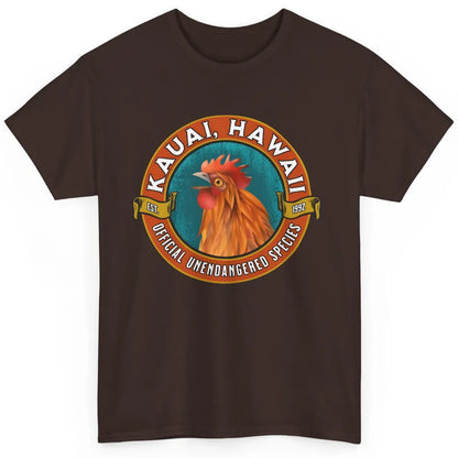 Funny Chicken Rooster Kauai Hawaii Unendangered Species Classic Unisex T-Shirt