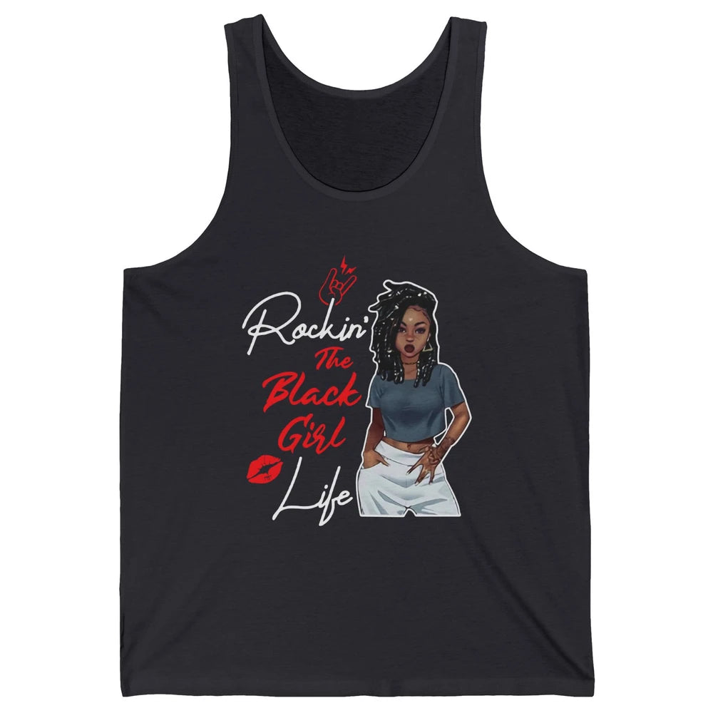 Rockin' The Black Girl Life Black Women Pride Afro Melanin Unisex Jersey Tank