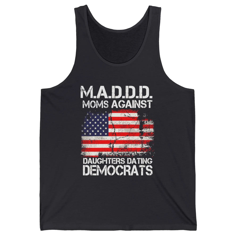 US Flag M.A.D.D.D Moms Against Daughters Dating Democrats Unisex Jersey Tank