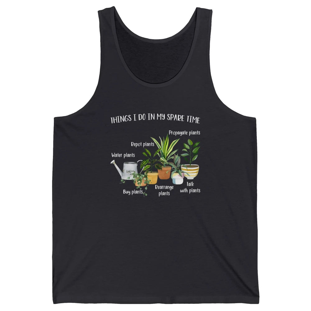 Things I Do In Spare Time Floral Plants Mom Botanical Garden Unisex Jersey Tank