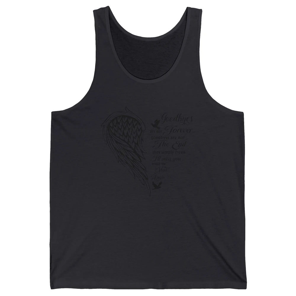 Angel Wing Cardinals Goodbyes Are Not The End Heaven Angel Unisex Jersey Tank