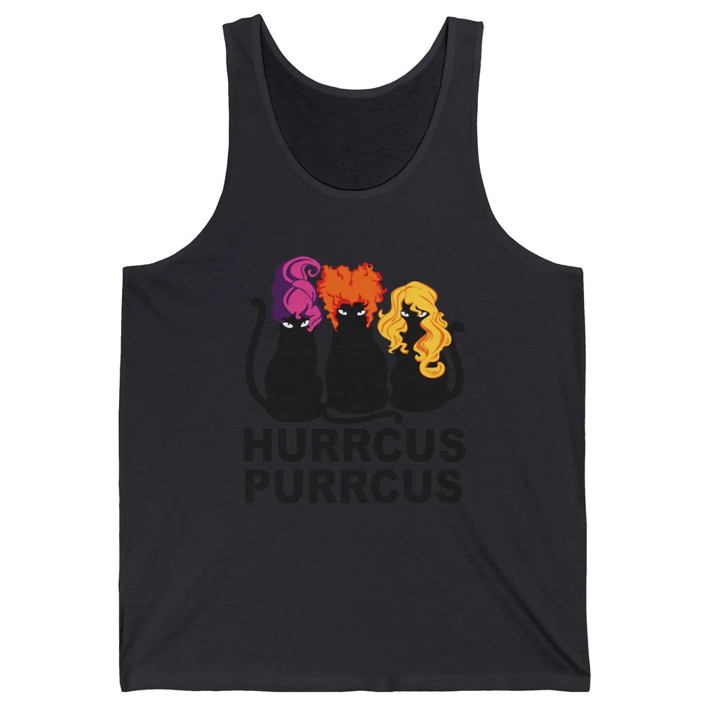 Black Cat Witch Hurrcus Purrcus Halloween Costume Cat Lovers Unisex Jersey Tank