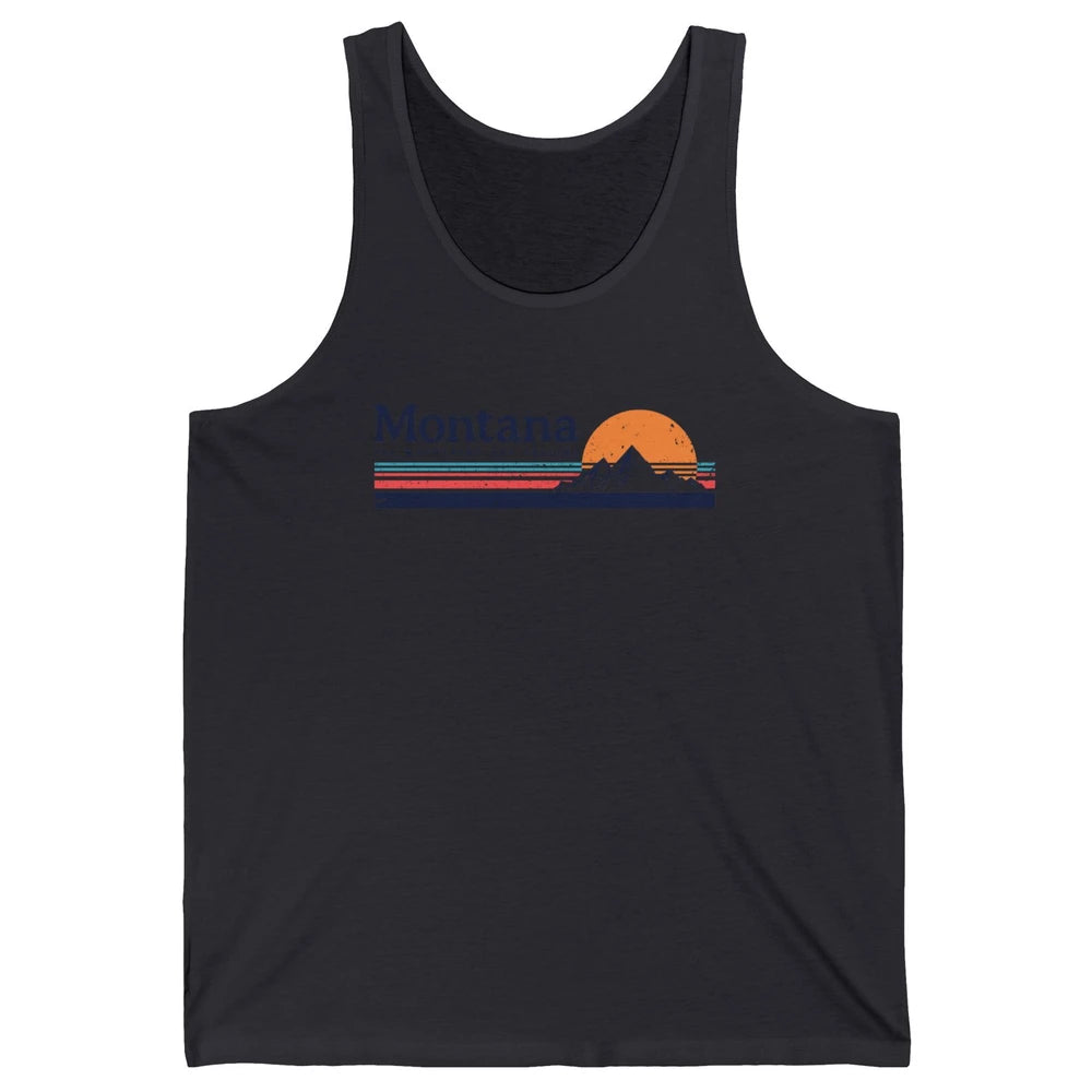 Vintage Montana Mountains Are Calling Camping Hiking Outdoor Unisex Jersey Tank