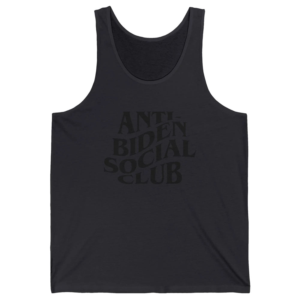 Anti Liberals Anti Biden Social Club Conservative US Flag Unisex Jersey Tank