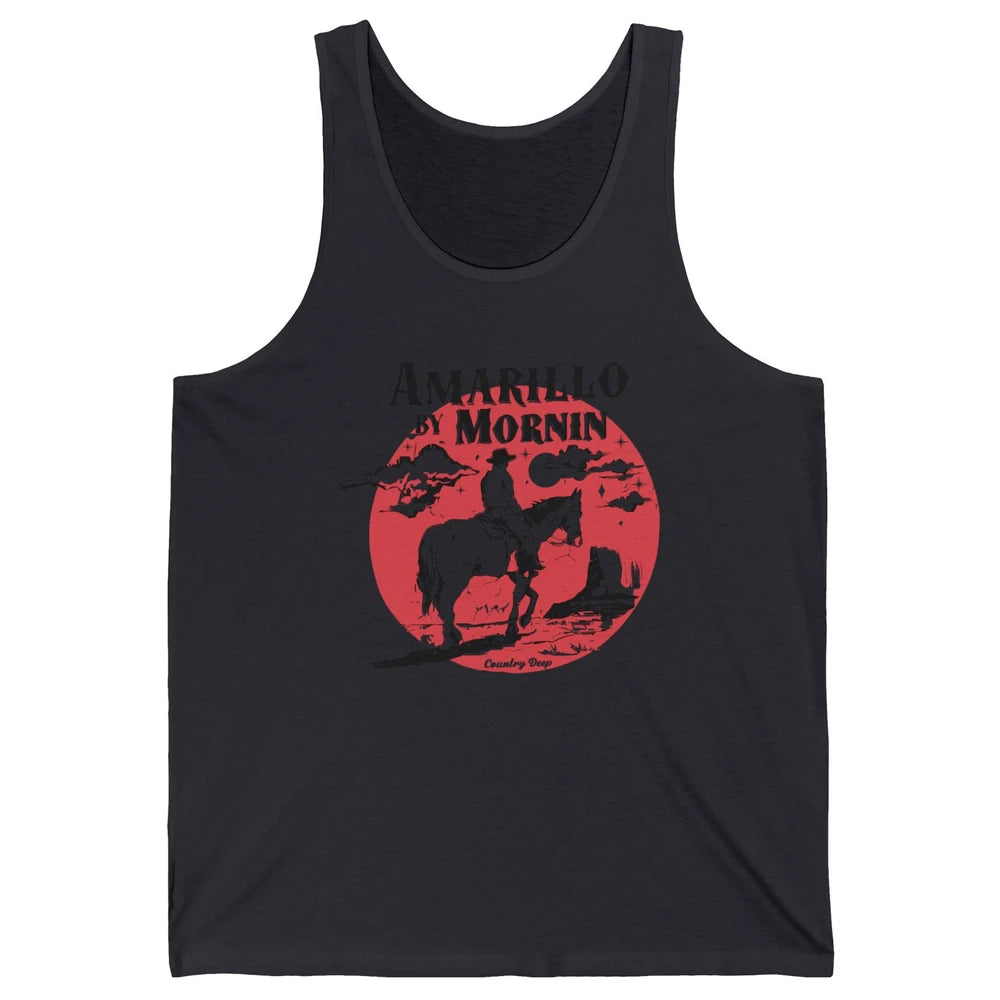 Vintage Cowboy Amarillo By Morning Desert Western Country Unisex Jersey Tank