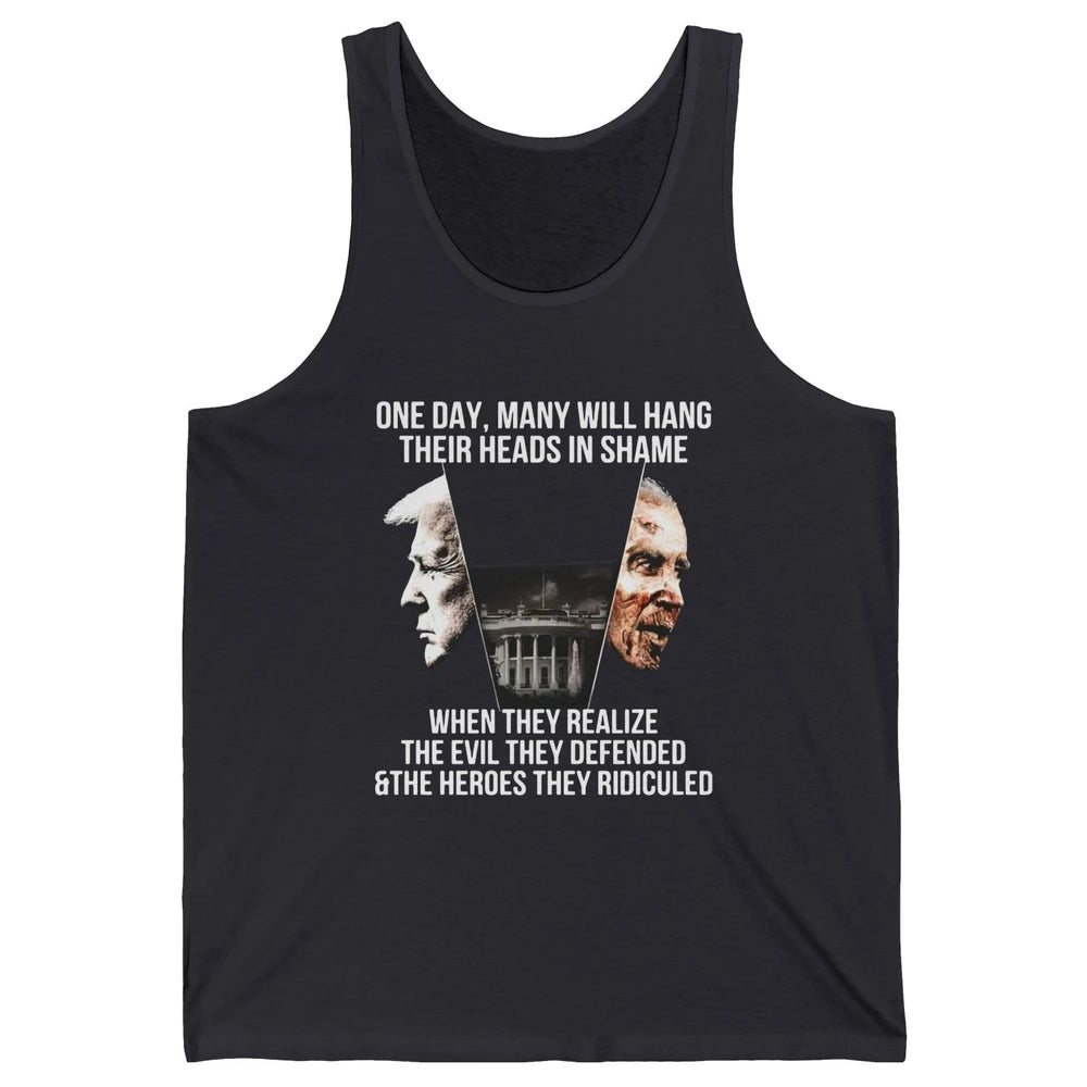 Trump Biden One Day Many Hang Their Head In Shame US Politic Unisex Jersey Tank