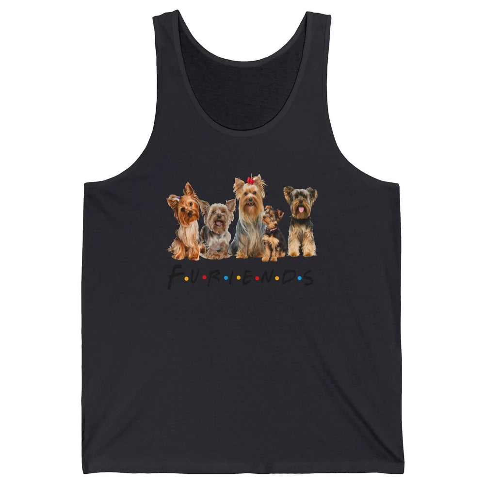 Funny Yorkie Furiends Merry Christmas Hat Yorkshire Terrier Unisex Jersey Tank