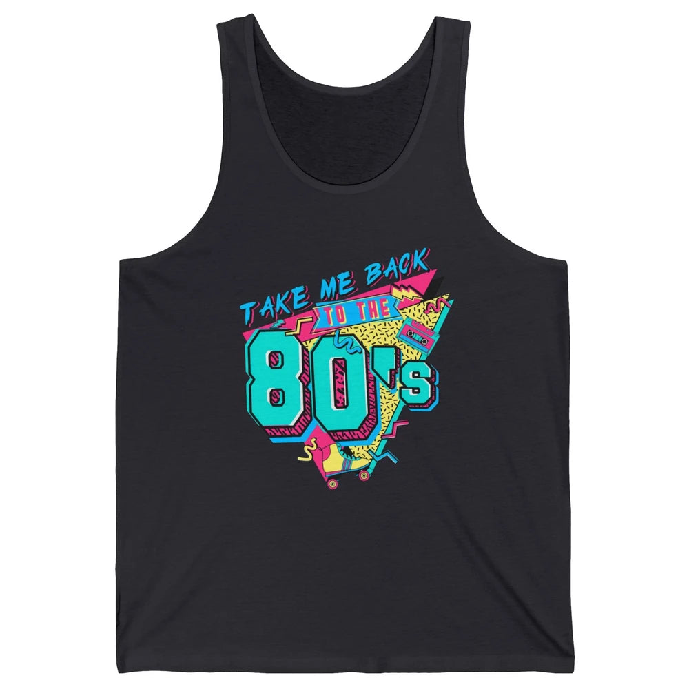 Vintage Take Me Back To The 80s Cassette Retro Rainbow Child Unisex Jersey Tank