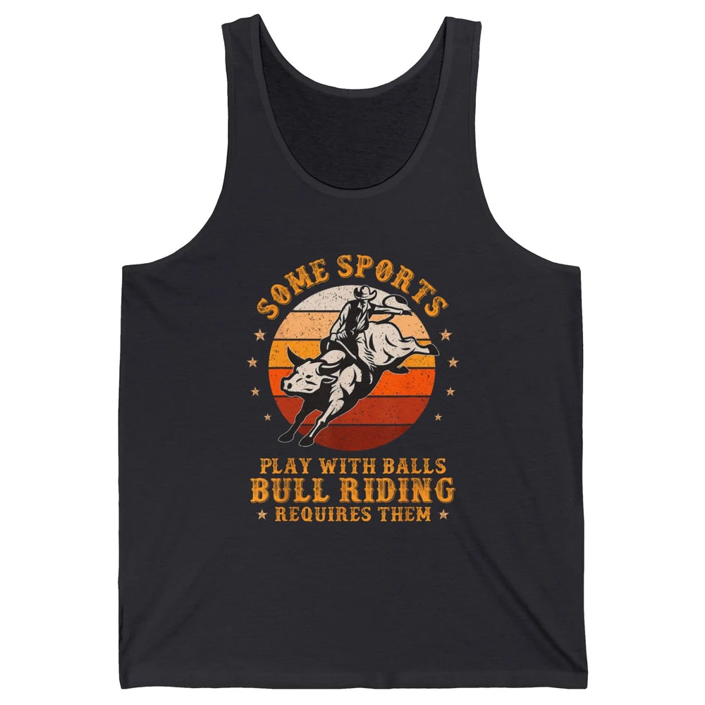 Rodeo Bull Riding Vintage Cowboy Western Country Ranch Bull Rider Howdy Unisex Jersey Tank