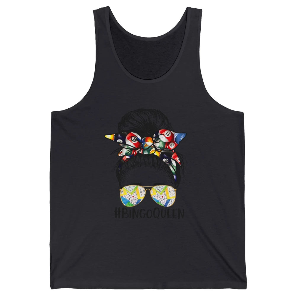 Bingo Life Messy Bun Bandana Gambling Lucky Bingo Player Unisex Jersey Tank