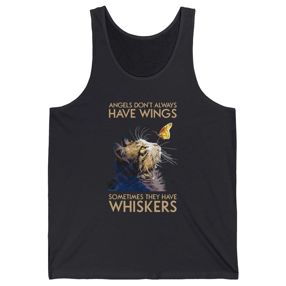 Angels Don't Always Have Wings Sometimes They Have Whiskers Unisex Jersey Tank