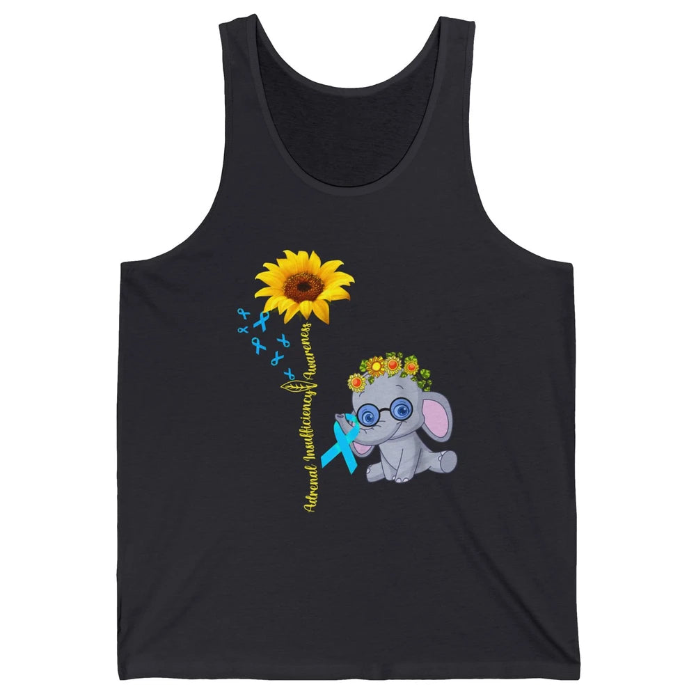 Adrenal Insufficiency Awareness Baby Elephant Sunflower Unisex Jersey Tank