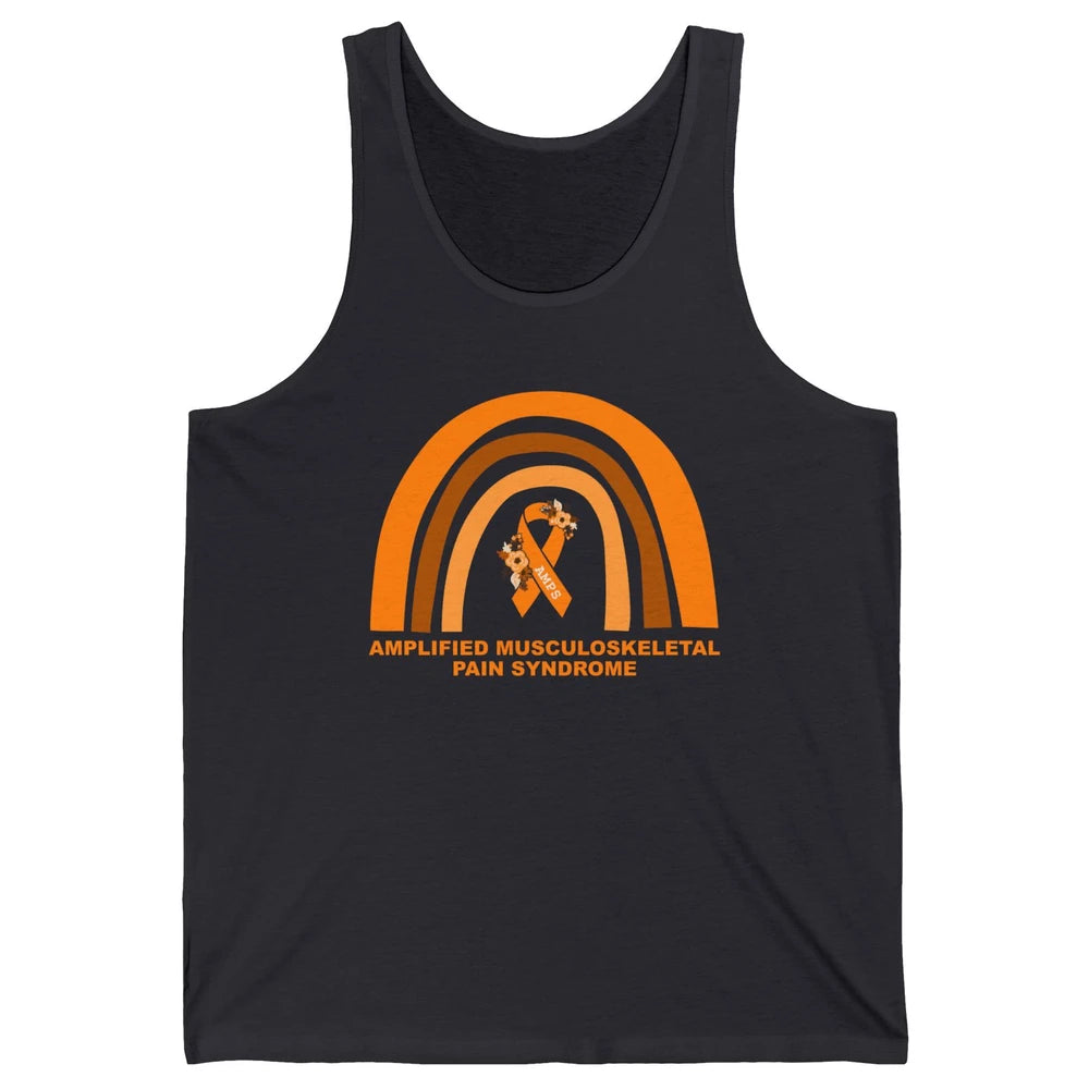 Amplified Musculoskeletal Pain Syndrome AMPS Orange Rainbow Unisex Jersey Tank