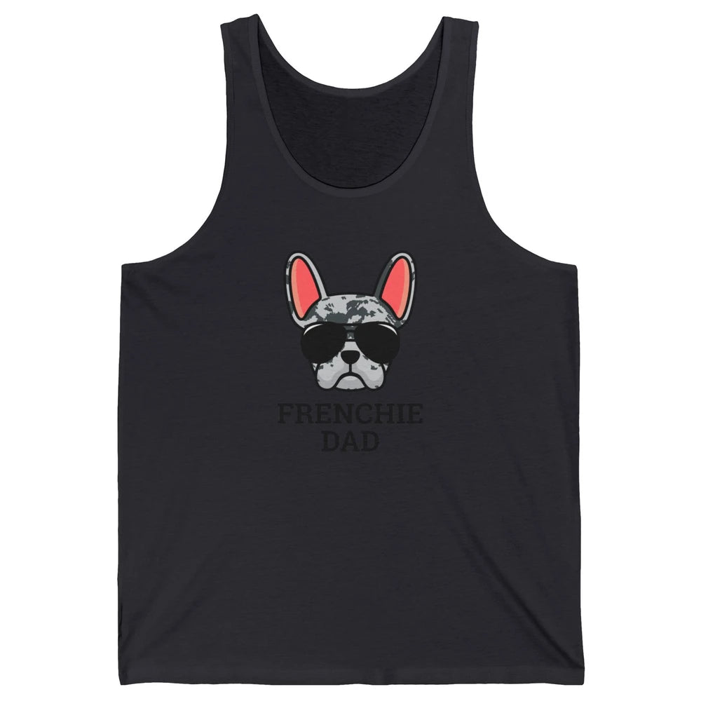 Blue Merle French Dad Frenchie Bulldog Cool Pet Owner Father Unisex Jersey Tank