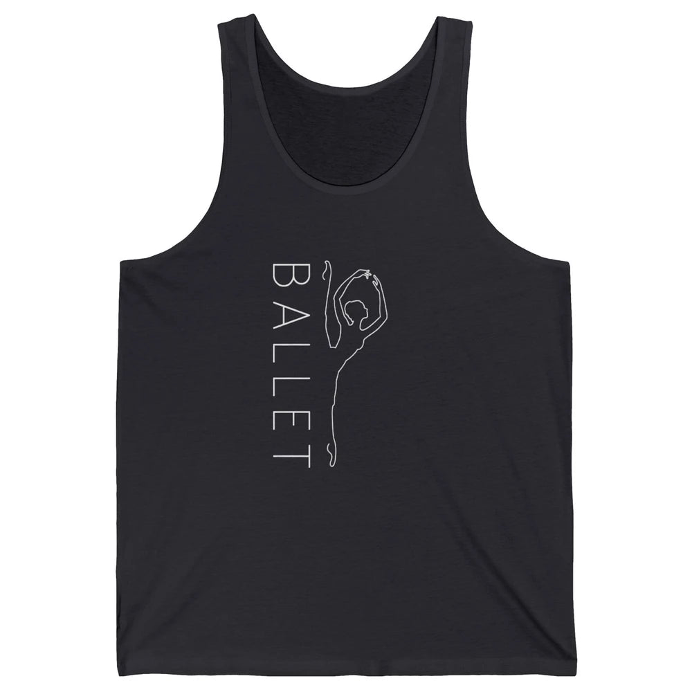 Ballet Girl On Pointe Minimalist Ballerina Dancer Dancing Unisex Jersey Tank