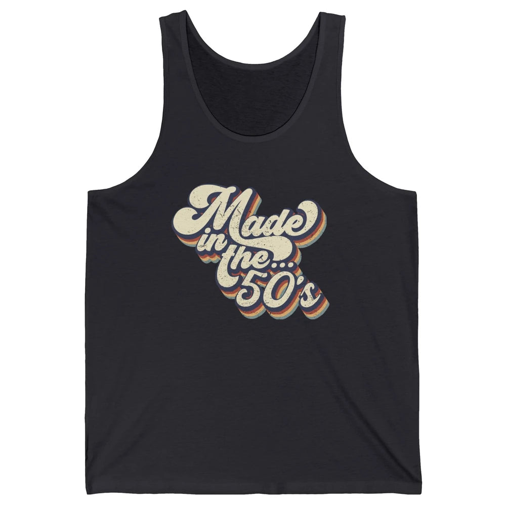 Retro Vintage Made In The 50's 1950s Born Birthday 50s Born Unisex Jersey Tank