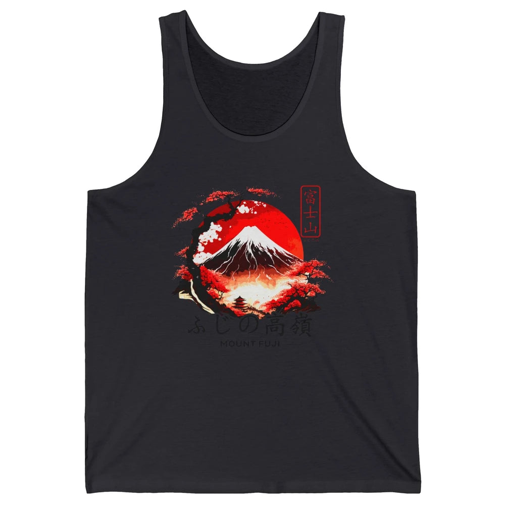 Vintage Sunset Mount Fuji The Highest Mountain In Japan Unisex Jersey Tank