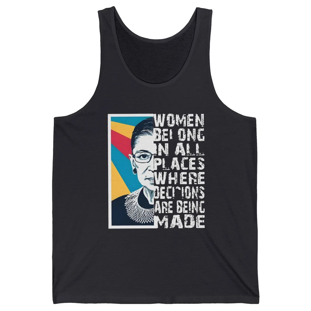 Women Rights Ruth Bader Ginsburg Feminism Support Girl Power Unisex Jersey Tank