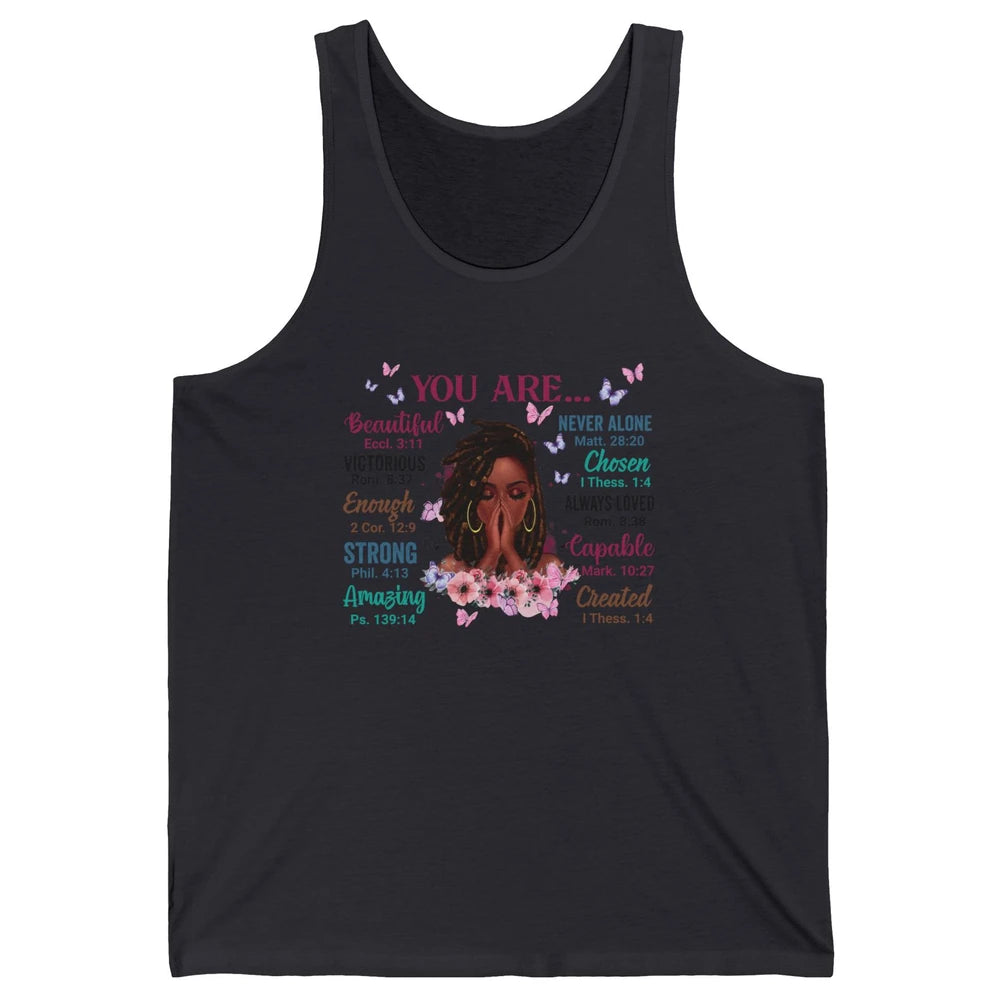 Black Girl God Says I Am Afro Woman Christian Religious Gift Unisex Jersey Tank