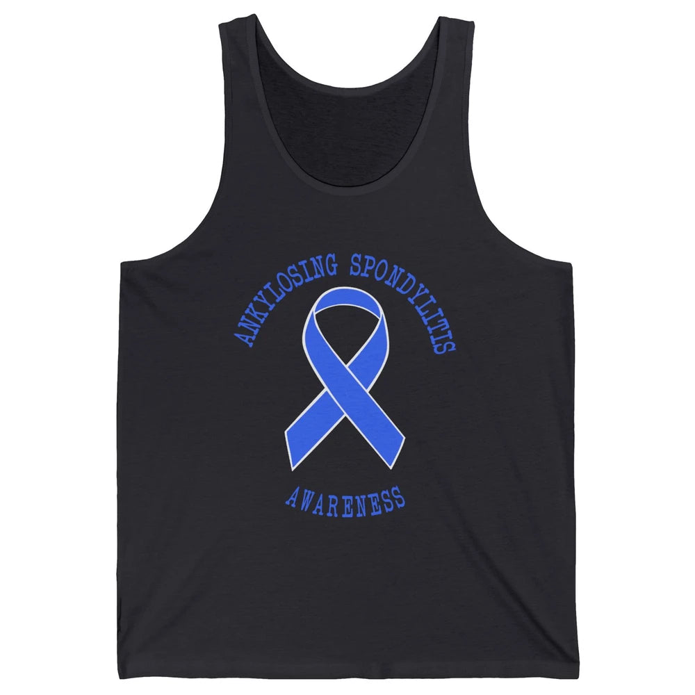 Ankylosing Spondylitis Awareness Support Blue Ribbon Gift Unisex Jersey Tank