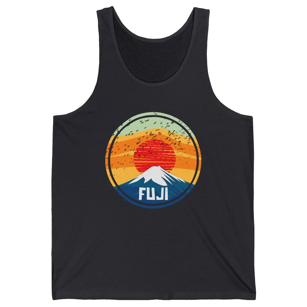 Vintage Sunset Mount Fuji The Highest Mountain In Japan Unisex Jersey Tank