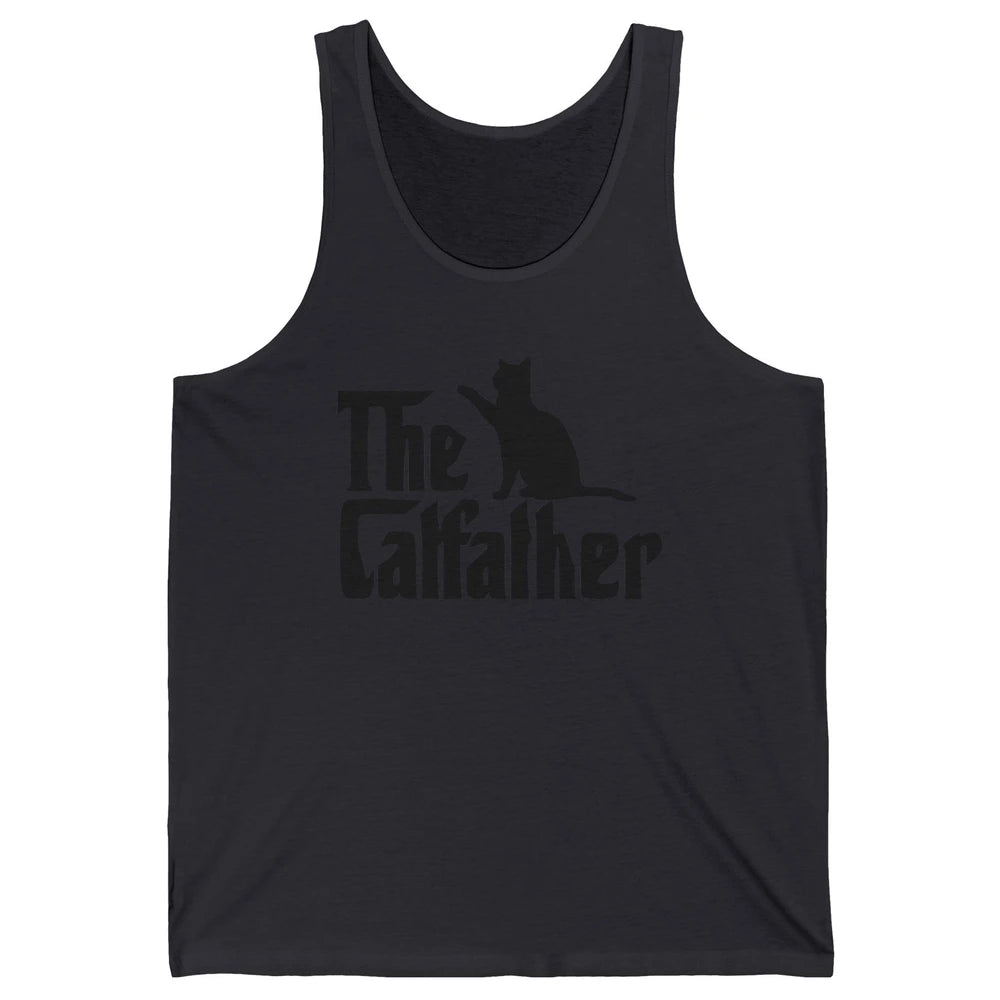 The Catfather Parody Funny Cat Lovers Cat Dad Fathers Day Unisex Jersey Tank