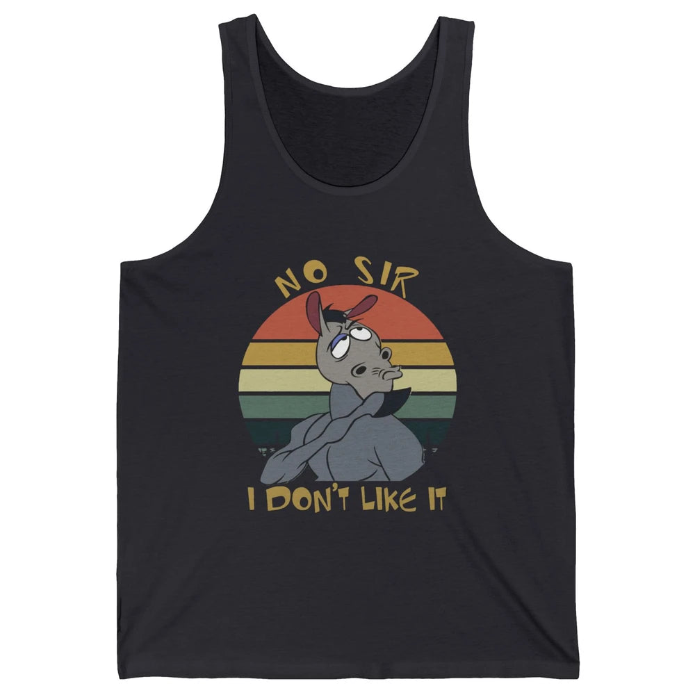 Vintage Llama No Sir I Don't Like It Funny Sarcastic Gift Unisex Jersey Tank