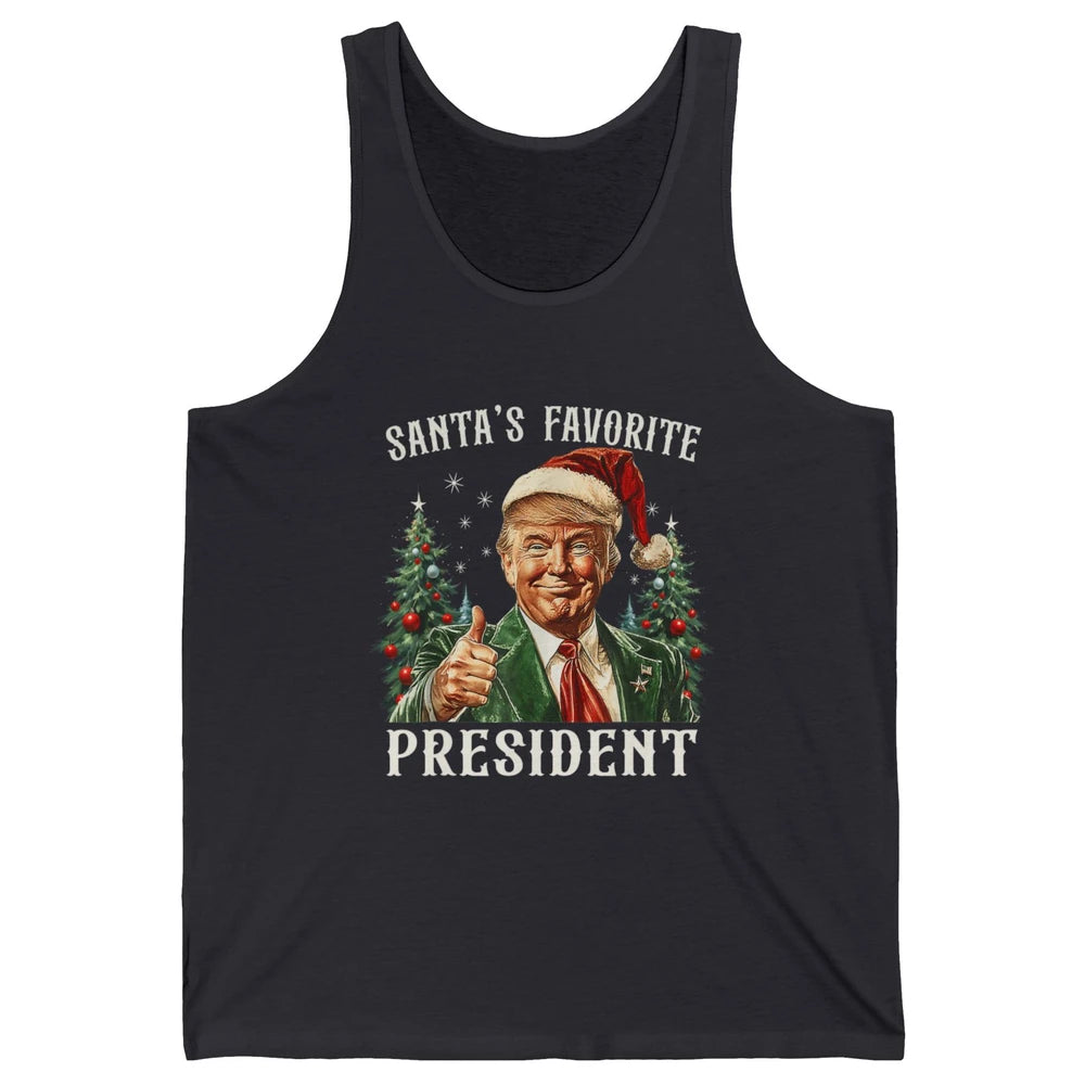 Funny Donald Trump Christmas Santa Favorite President Xmas Unisex Jersey Tank