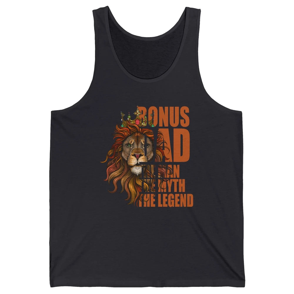 Vintage Lion Bonus Dad The Man The Myth The Legend Dad Gift Unisex Jersey Tank