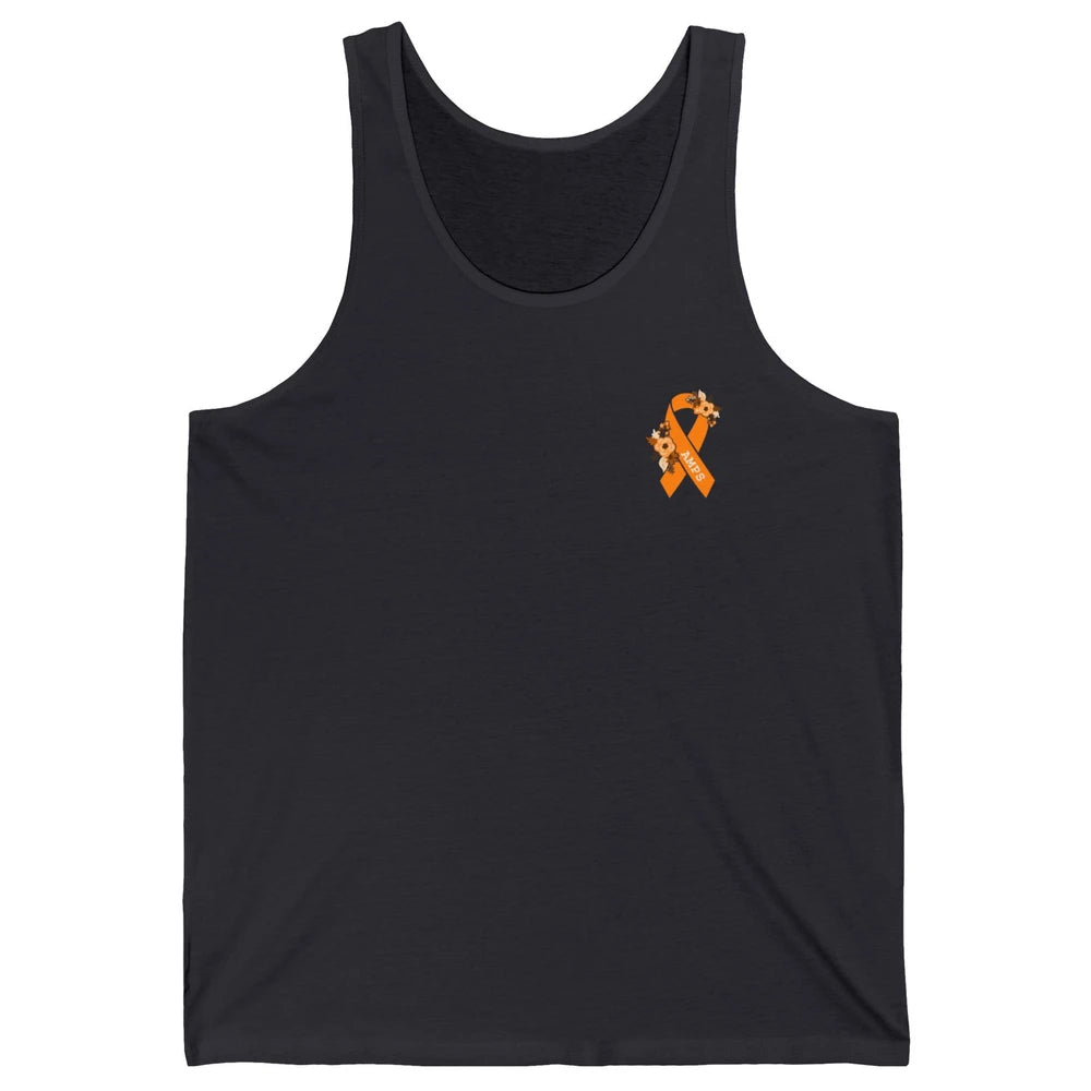 Amplified Musculoskeletal Pain Syndrome AMPS Orange Ribbon Unisex Jersey Tank