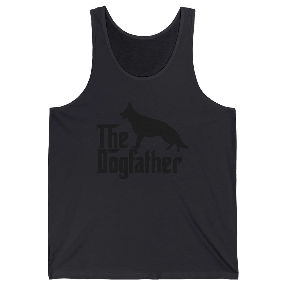 The Dogfather German Shepherd Funny Dog Dad Father Day Unisex Jersey Tank