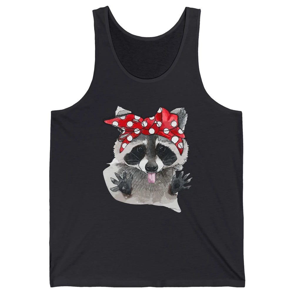 Bandana Racoon Baby Trashed Racoon Panda Lovers Gift Unisex Jersey Tank