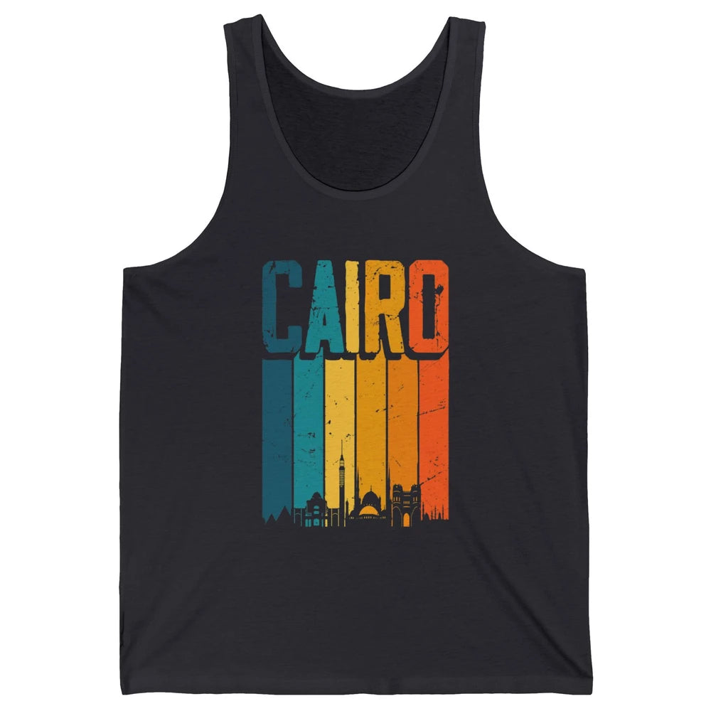 Ancient Pyramids Mystery Cairo Egypt Egyptian Sunset Skyline Unisex Jersey Tank