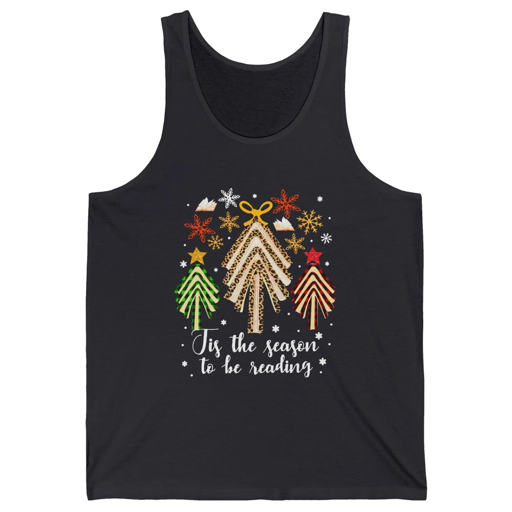 Books Christmas Tree Tis The Season To Be Reading Christmas Unisex Jersey Tank