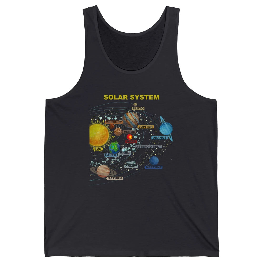 Solar System Graphic Planets Space Education Astronaut Gift Unisex Jersey Tank