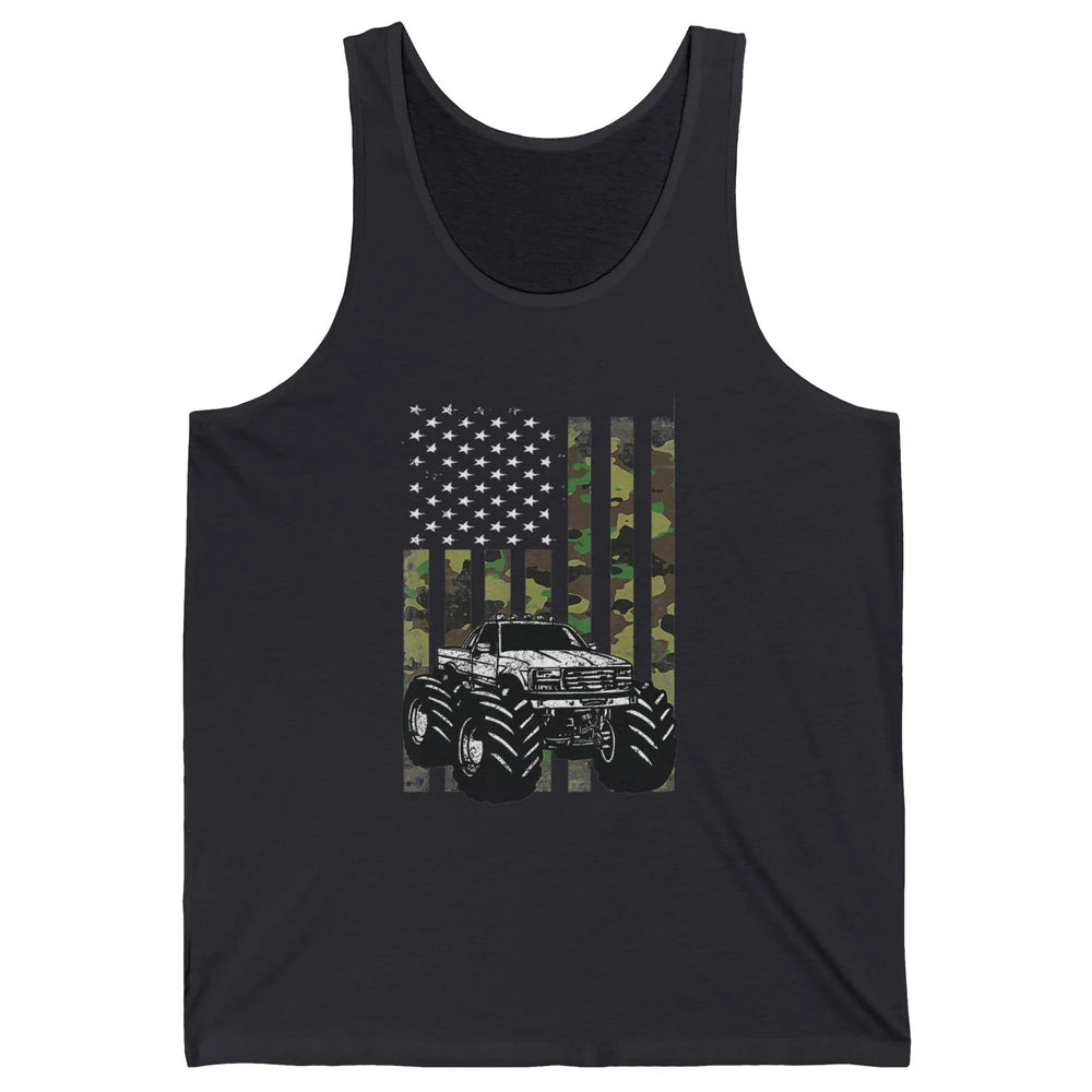 Truck Camo Flag Mud Ride Retro UTV SXS Racer Four Wheeler Unisex Jersey Tank