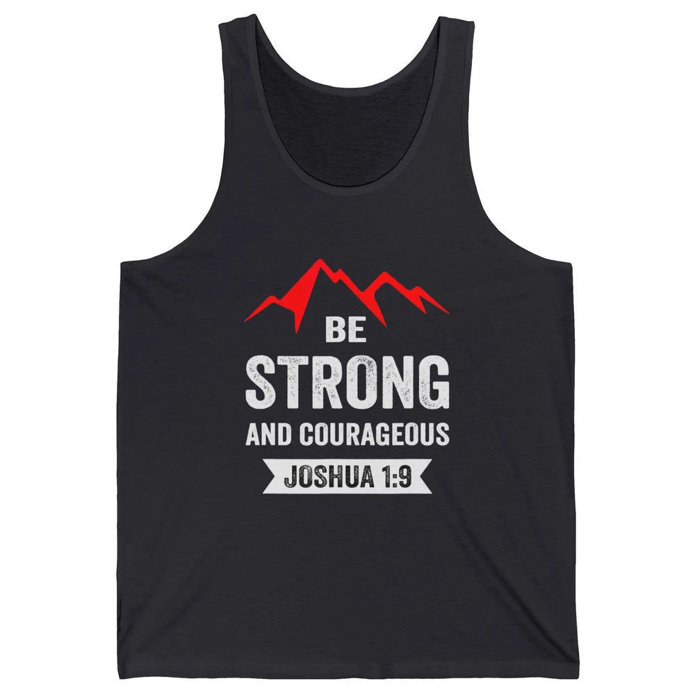 Be Strong And Courageous Bible Verse Jesus Christian Retro Unisex Jersey Tank