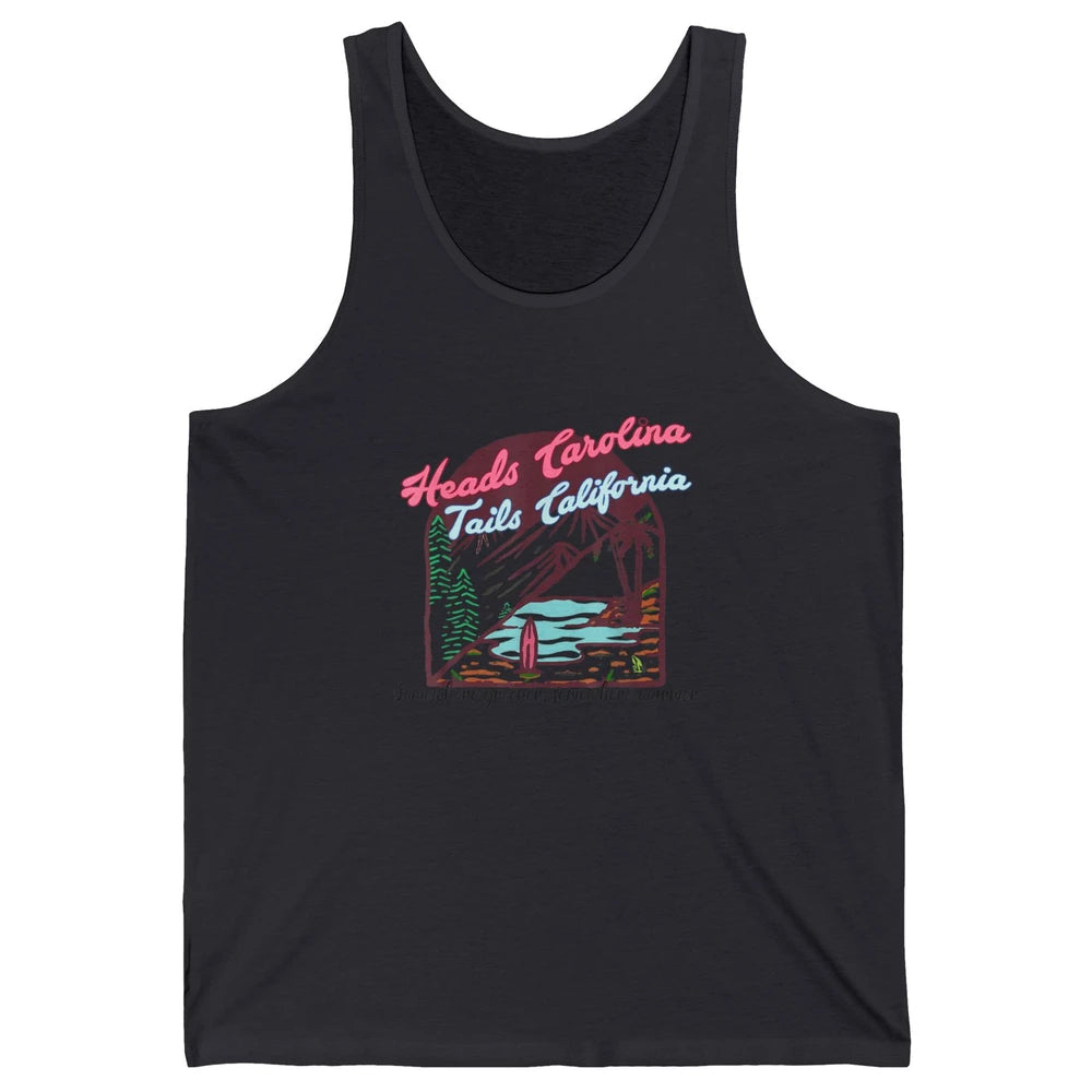 Western Heads Carolina Tails California Retro Beach Surf Unisex Jersey Tank