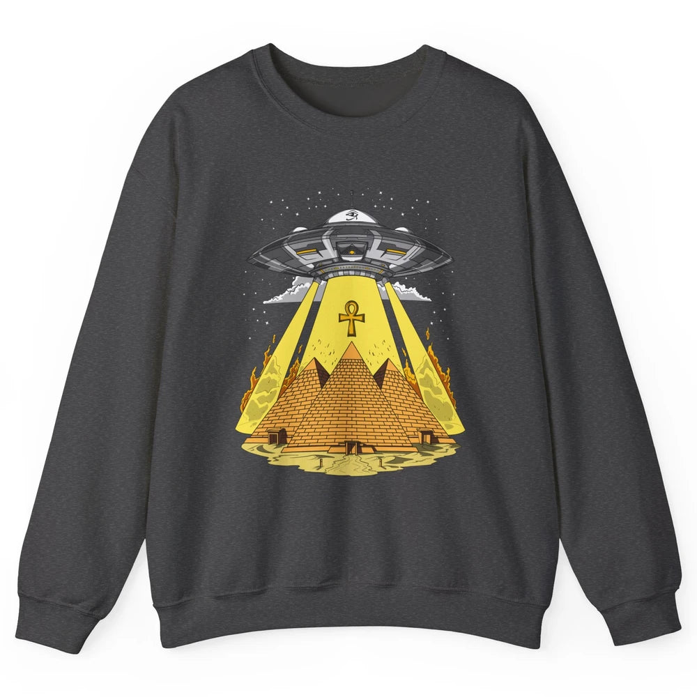 Ancient Egyptian Pyramids Alien Space Annunaki Conspiracy Unisex Crewneck Sweatshirt