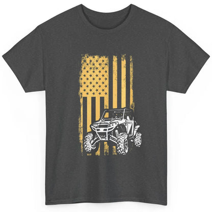 Retro UTV American Flag 4 Wheel Mud Riding SXS Life Offroad Classic Unisex T-Shirt