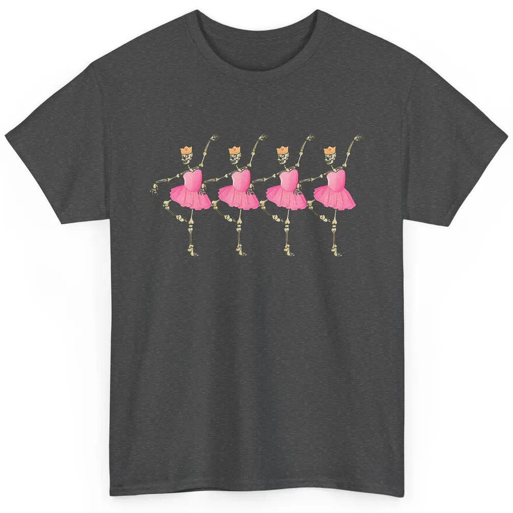 Dancing Skeleton Ballerina Ballet Dancer Spooky Halloween Classic Unisex T-Shirt