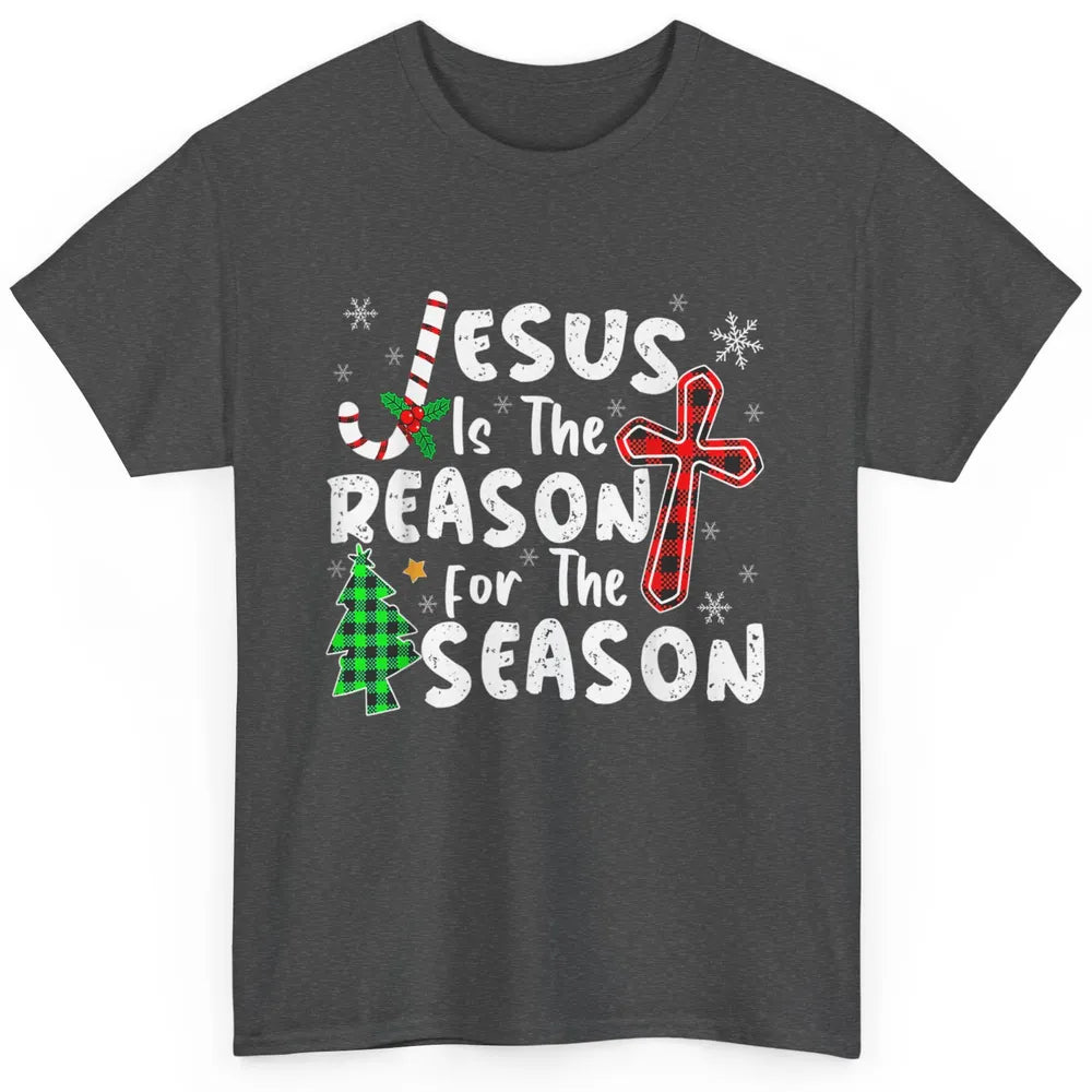 Merry Christmas Jesus The Reason For Season Xmas Cross Candy Classic Unisex T-Shirt