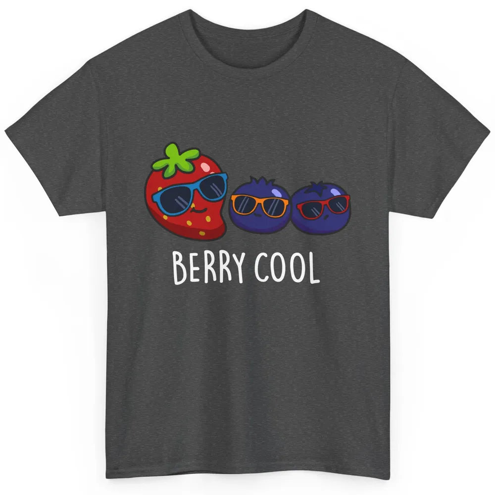 Berry Cool Funny Strawberry Pun Best Friend Summer Retro Classic Unisex T-Shirt