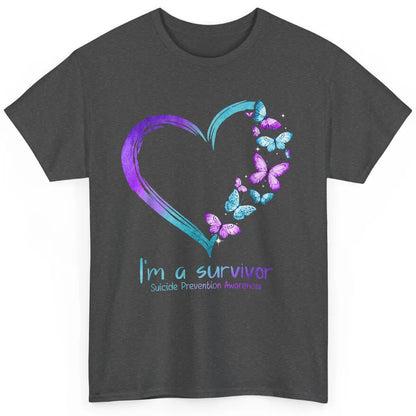 Butterfly Heart Im Survivor Suicide Prevention Awareness Classic Unisex T-Shirt