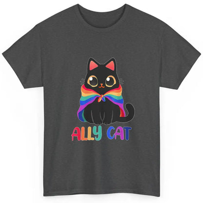 Funny Be Kind Ally Cat LGBT Awareness Pride Month Rainbow Classic Unisex T-Shirt