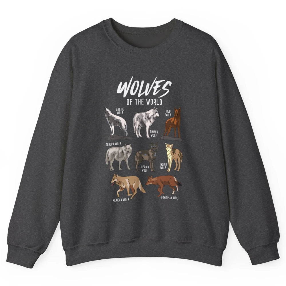 Wolves Of The World Wild Animal Moon Hunter Wolf Hunting Unisex Crewneck Sweatshirt